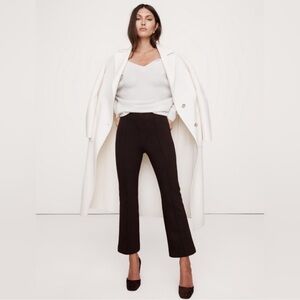 NWT! Banana Republic Chocolate Brown Crop Bootcut Flare Everywhere Ponte Pant 💜